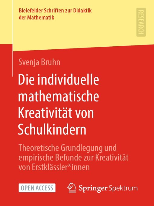 Title details for Die individuelle mathematische Kreativität von Schulkindern by Svenja Bruhn - Available